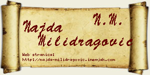 Najda Milidragović vizit kartica
